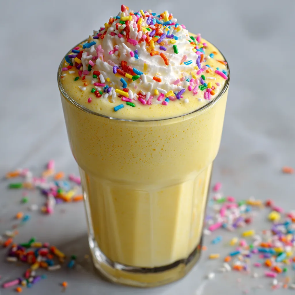 5-Minute Cake Batter Protein Shake for a Healthy Dessert Alternative