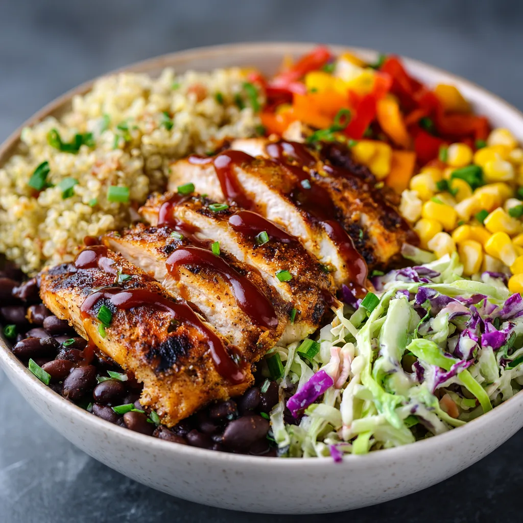 BBQ Protein Bowls with High-Fiber Coleslaw (Customizable Meal Prep)