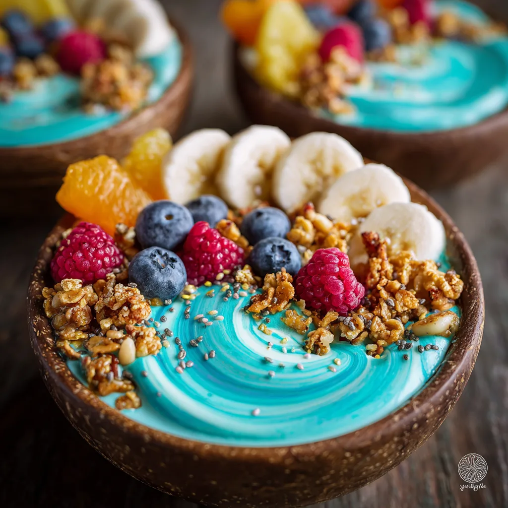Blue Spirulina and Coconut Milk "Mermaid" Bowls (High Protein)