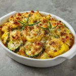 Cheesy Air Fryer Zucchini and Squash Casserole (Low Calorie & High Protein)