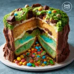 Earth Day Pinata Cake with Hidden Candy "Rocks"