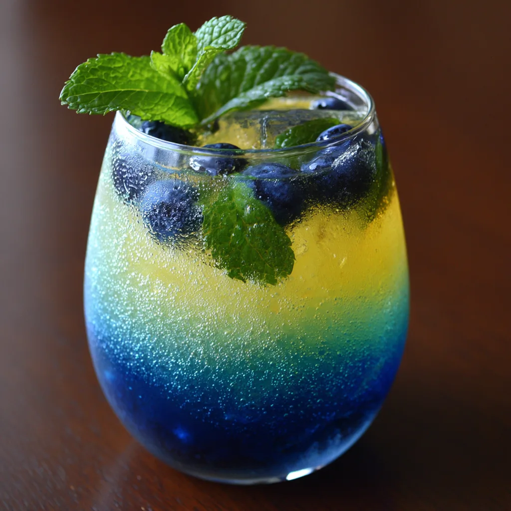Frosted Mint and Blueberry Lemonade: A "Cool Blue" Refresher