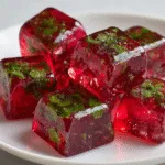 Gut-Healing Gelatin Snacks with Pomegranate and Fresh Mint