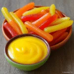 Healthy Gummy "Fries" with a Mango Dipping Sauce (Fun for Kids)