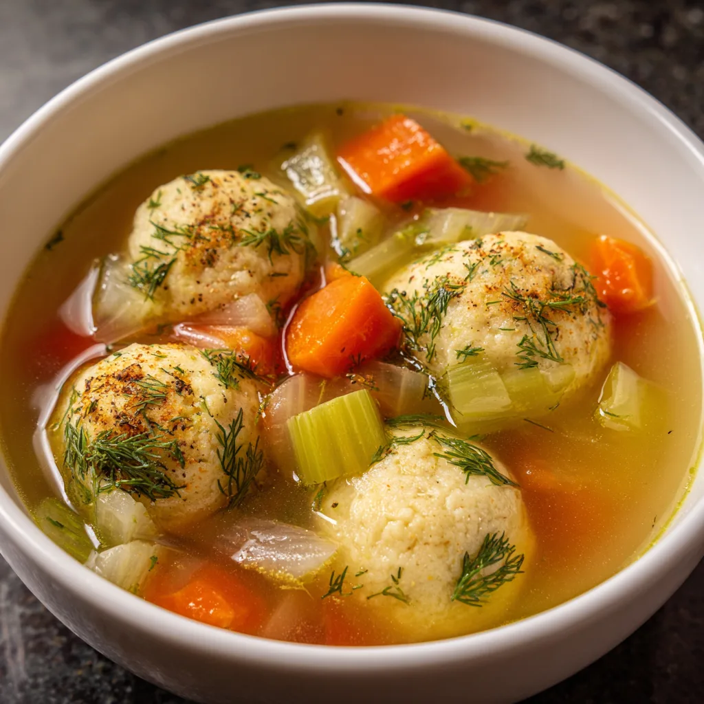 Homemade Matzo Ball Soup with a Fresh Lemon-Dill Twist