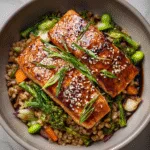 Miso Salmon & Farro Bowl: The 2026 "Toasty & Savory" Meal Prep Win