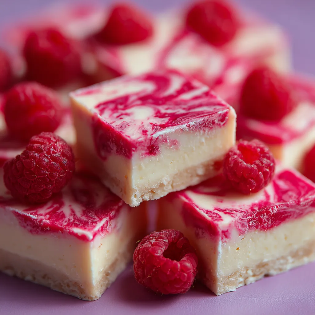 No-Bake Coconut Milk Jelly Bars with Raspberry Swirl