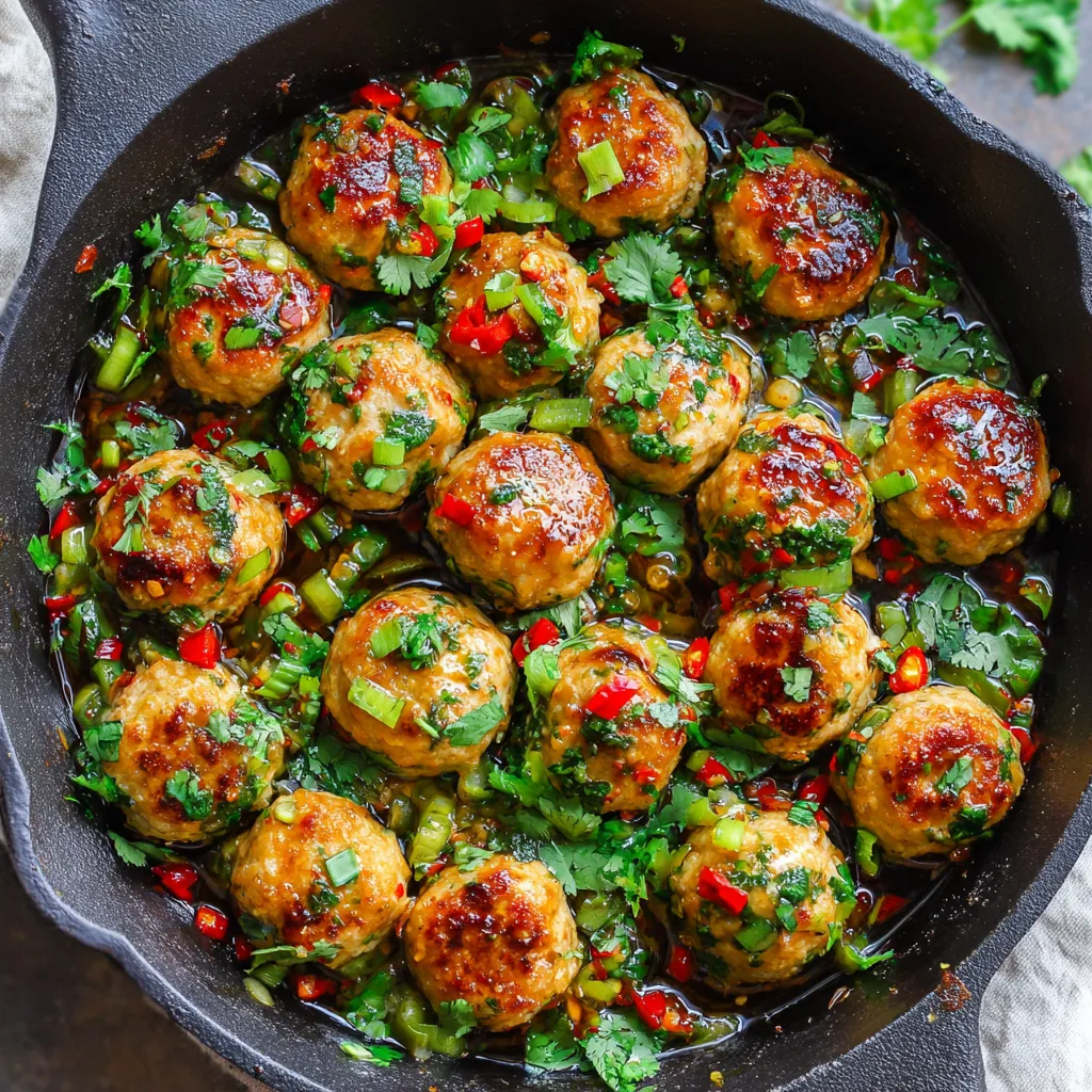 One-Pan Thai Chicken Meatballs: 26g Protein in Under 30 Minutes