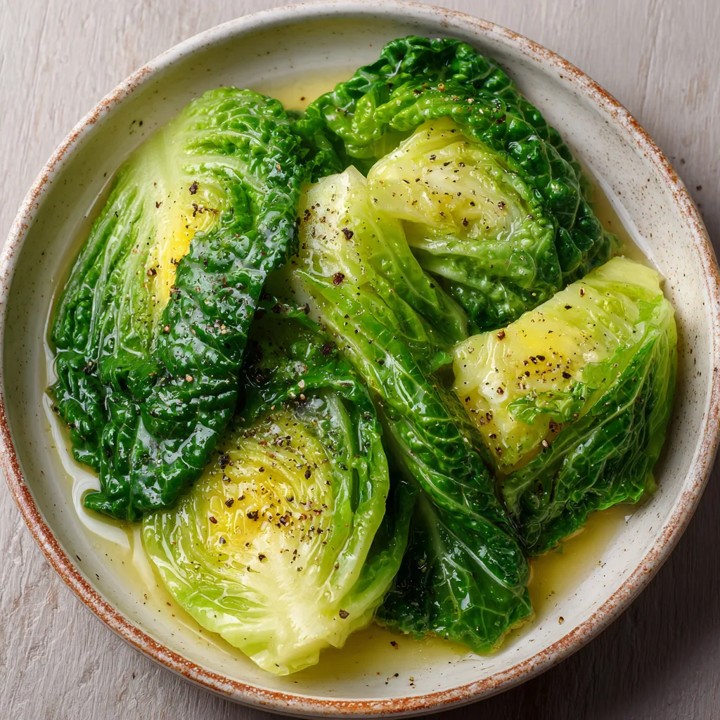 Simple 3-Ingredient Boiled Cabbage with Irish Butter and Black Pepper