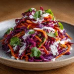 Spicy Red Cabbage Slaw with Kefir Dressing (The Fiesta Lime Trend)