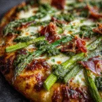 Spring Asparagus Pizza with Pesto and Crispy Prosciutto