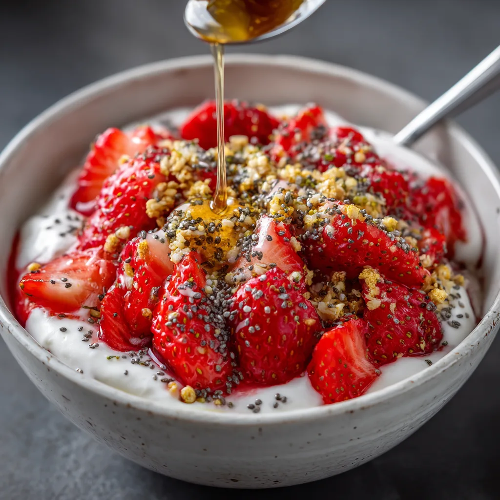 Viral Strawberry Cottage Cheese Breakfast Bowl (High Protein & 5 Minutes)