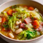 Zero-Waste Cabbage Stew with Ham Bone and White Beans