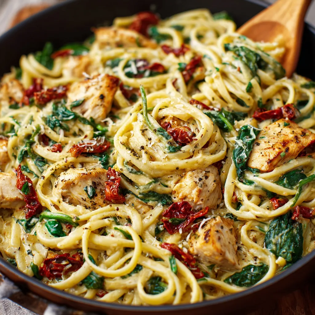 15-Minute Creamy Tuscan Chicken Pasta