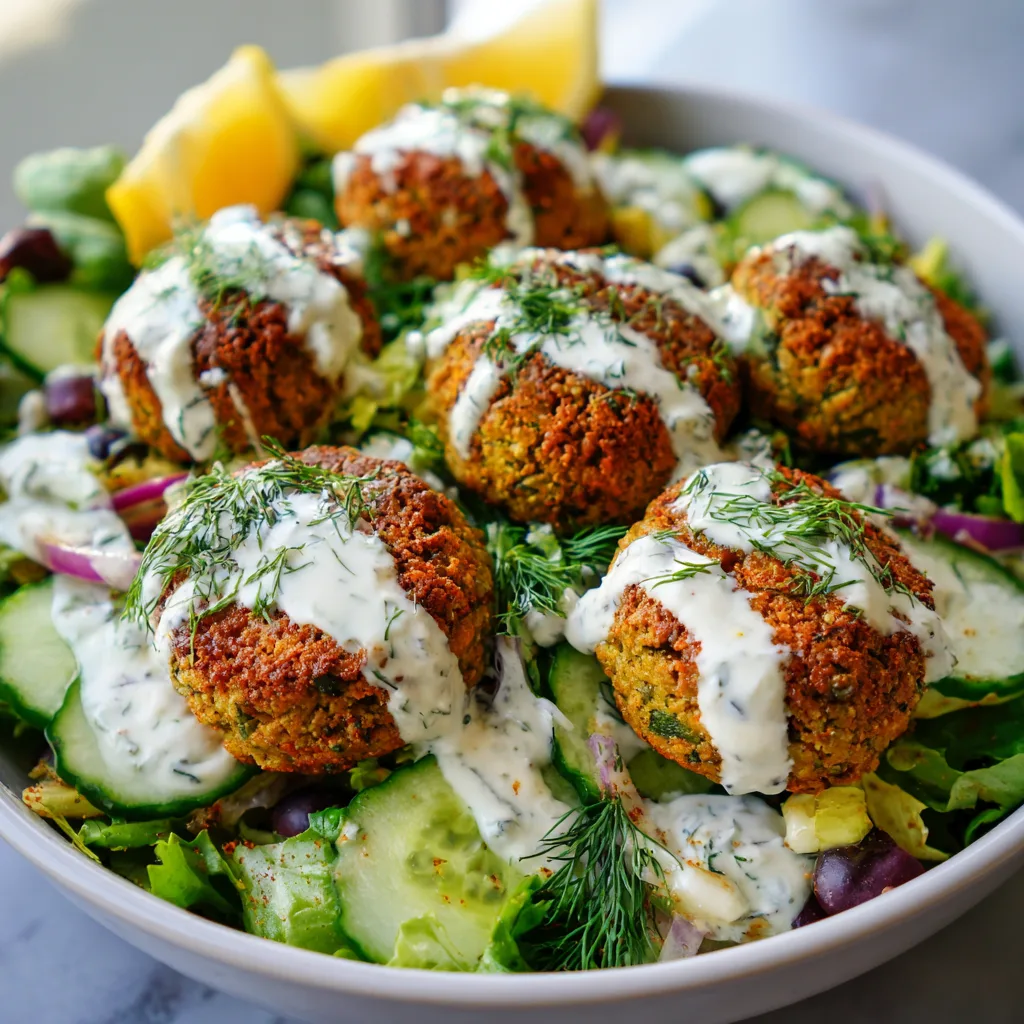 Air-Fryer Falafel Bowls with Tzatziki (Healthy Earth Day Meal)