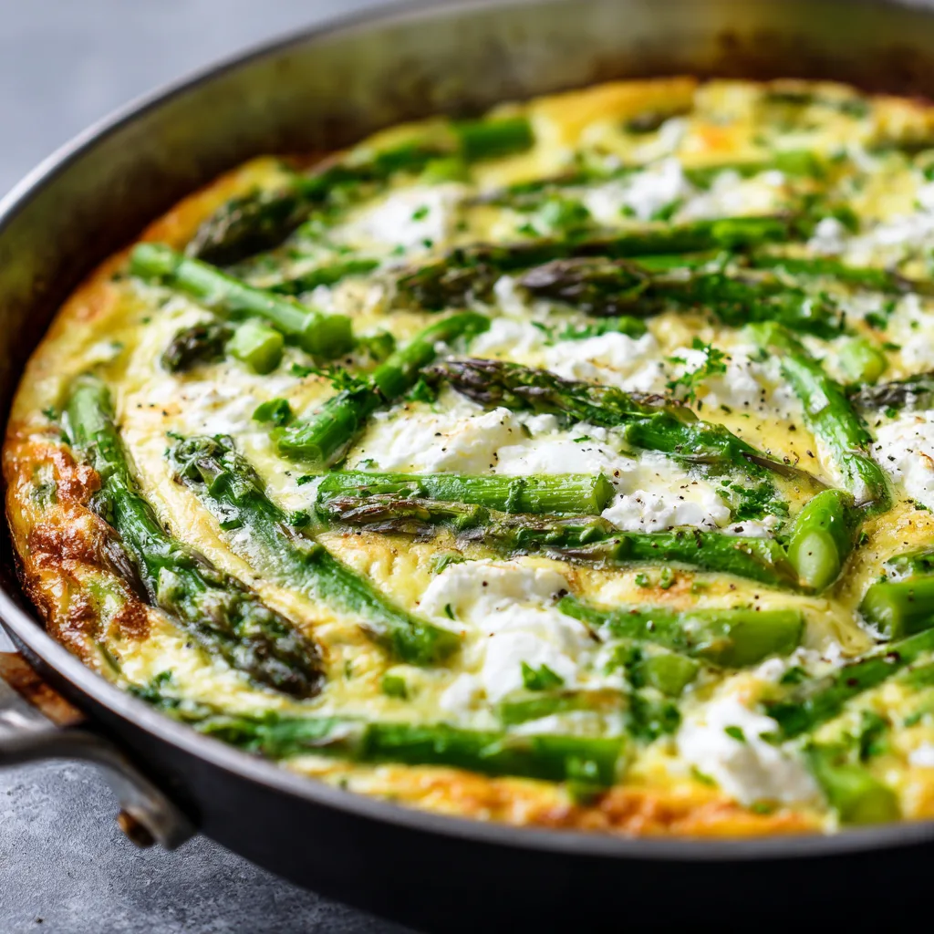 Asparagus Goat Cheese Frittata (gluten-free)