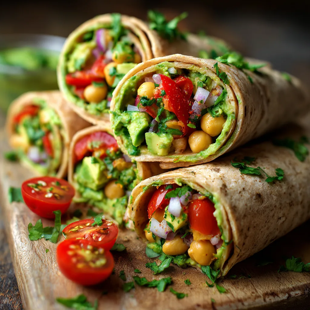 Avocado Chickpea Salad Wraps (Perfect for Spring Picnics)