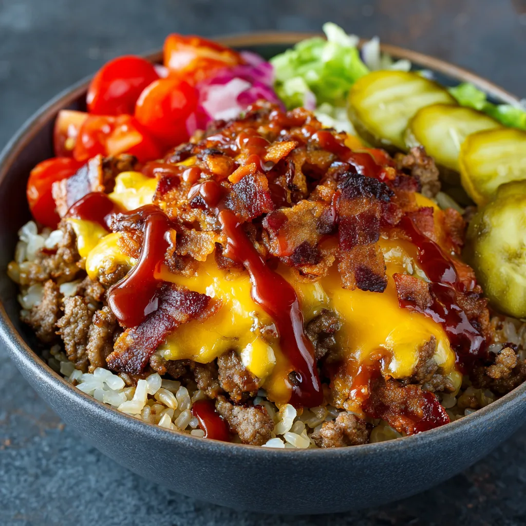BBQ Bacon Cheeseburger Bowls