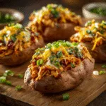 BBQ Chicken Stuffed Sweet Potatoes