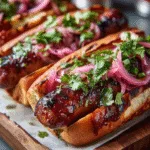 BBQ Hot Links with Quick-Pickled Onions (BBQ)