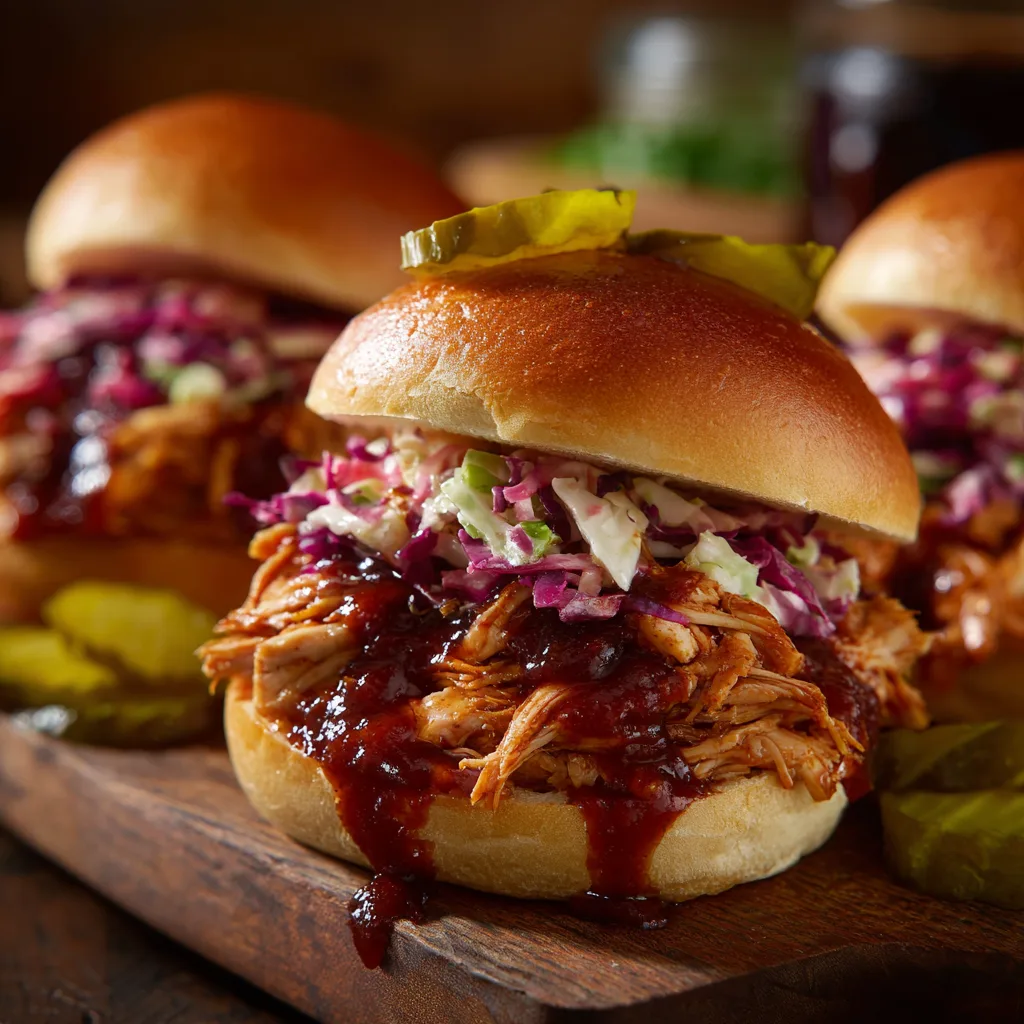 BBQ Pulled Chicken Sandwiches