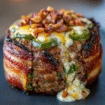 Bacon-Wrapped Jalapeño Popper Stuffed Burgers
