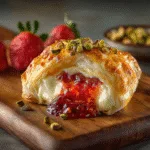 Baked Brie with Strawberry Jam & Pistachios