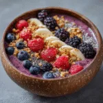Berry Smoothie Bowl (Acai or Yogurt Base, Summer Smoothie)