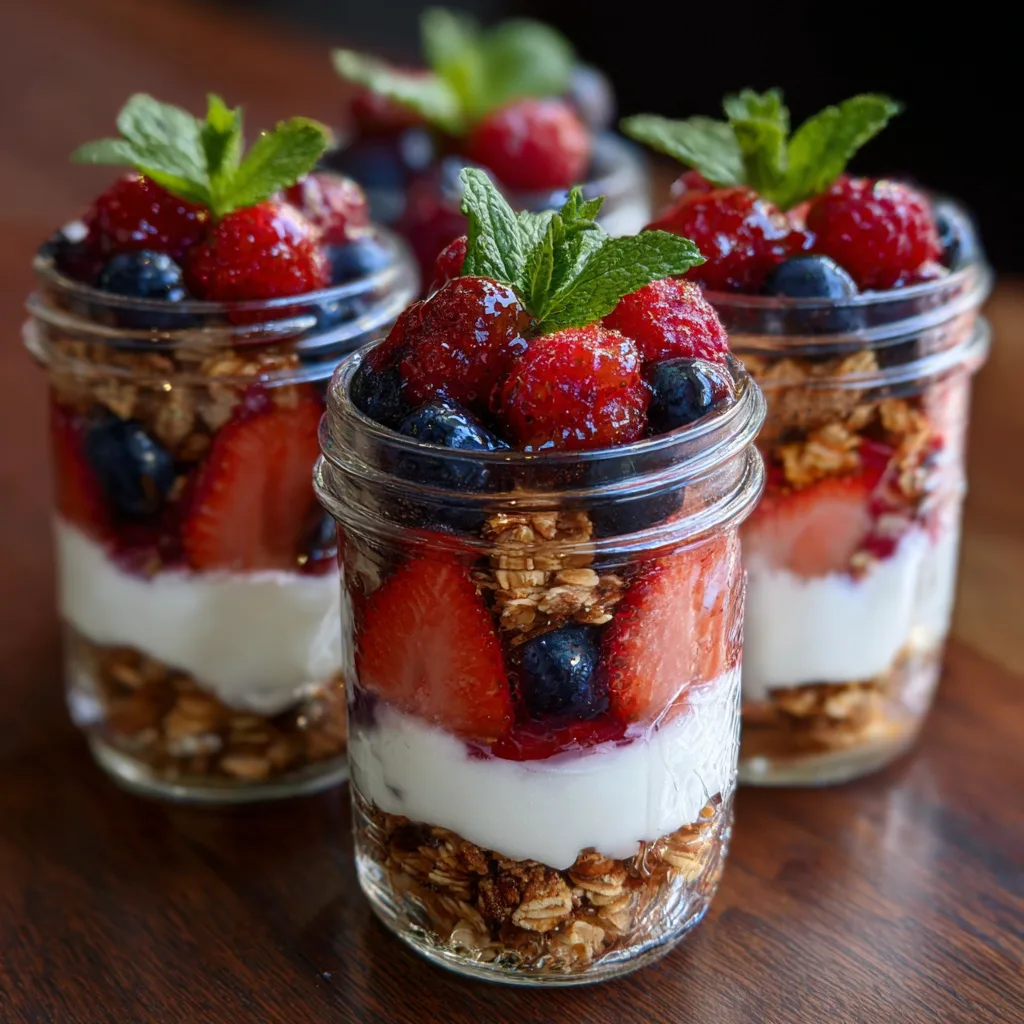 Berry Yogurt Parfait Brunch Jars
