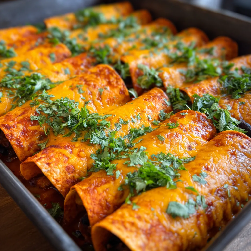 Black Bean and Sweet Potato Enchiladas (vegetarian)