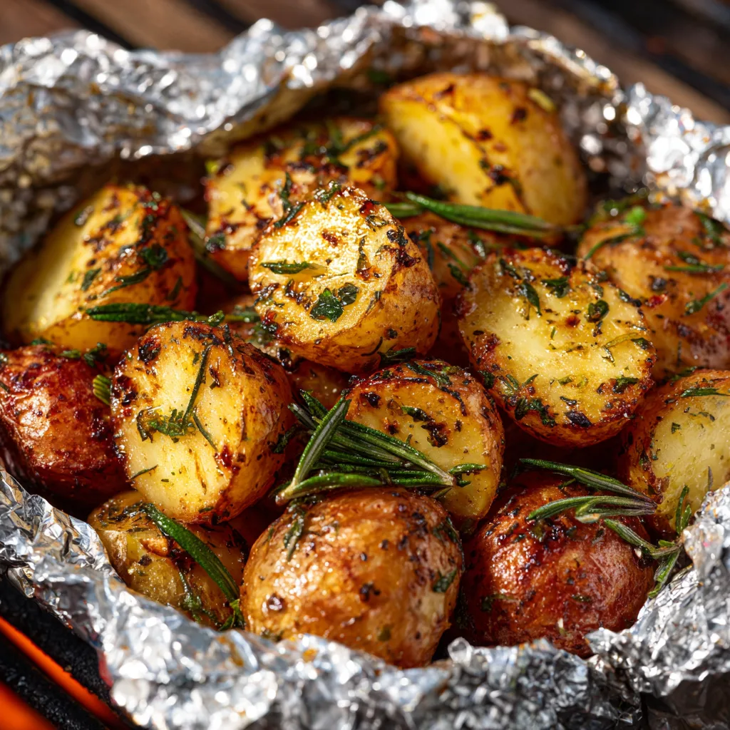 Campfire Foil Packet Potatoes (grilling)