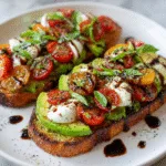 Caprese Avocado Toast (Easy Brunch, Vegetarian)