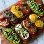 Caprese Avocado Toast Platter (vegetarian)