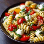 Caprese Pasta Salad with Cherry Tomatoes (vegetarian)
