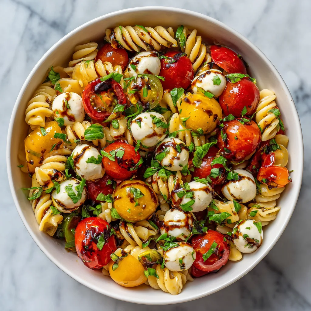 Caprese Pasta Salad with Cherry Tomatoes