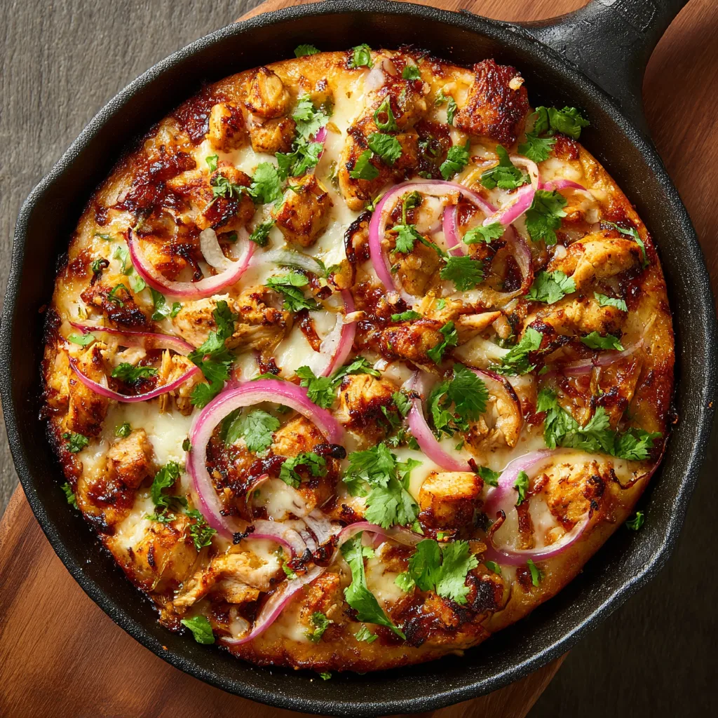Cast-Iron BBQ Chicken Pizza (BBQ)