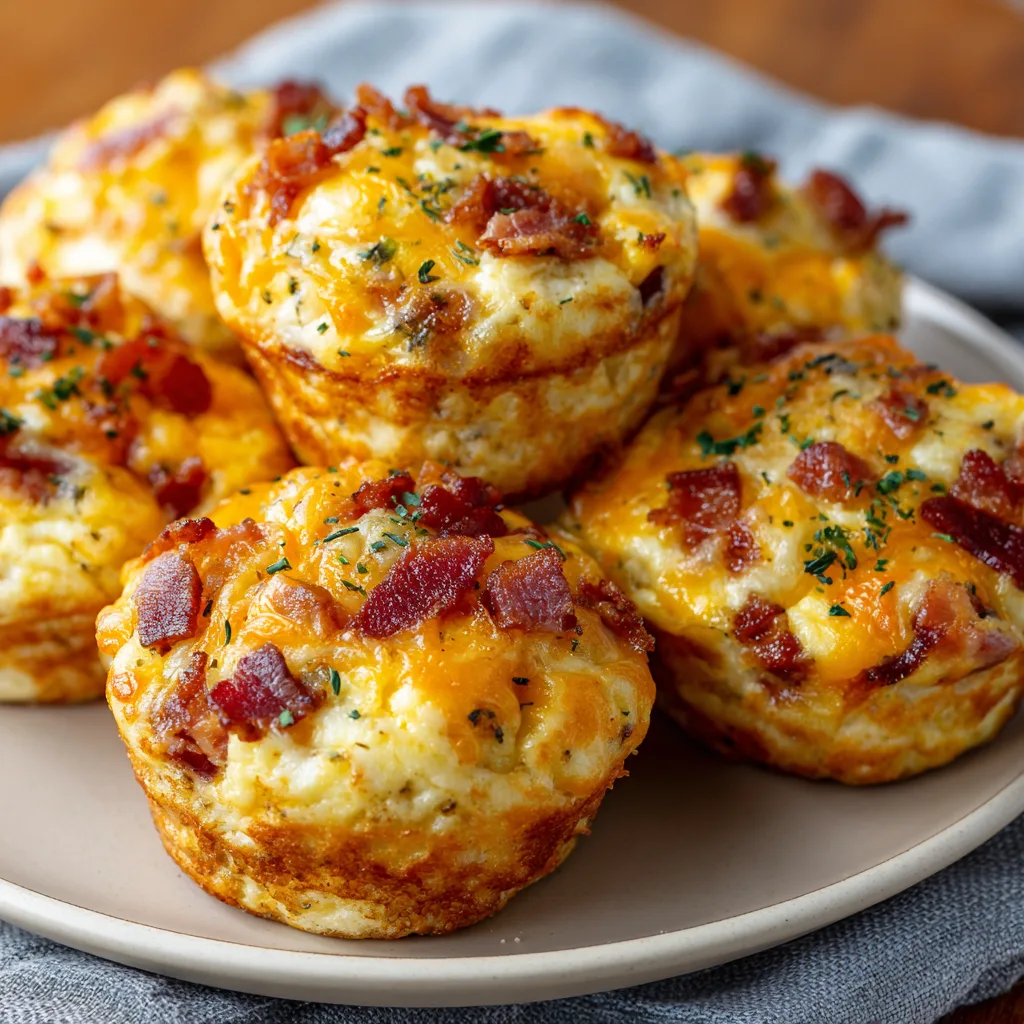 Cheesy Bacon Egg Breakfast Muffins