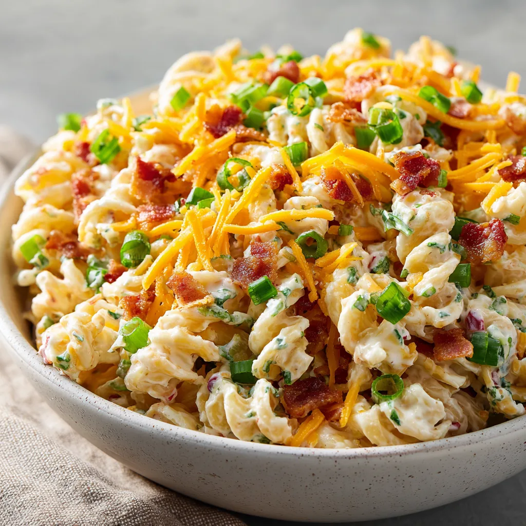 Cheesy Bacon Ranch Pasta Salad