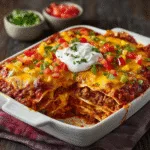 Cheesy Beef Enchilada Bake