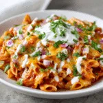 Cheesy Chicken Enchilada Pasta