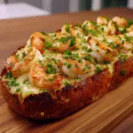 Cheesy Garlic Shrimp Bread