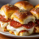 Cheesy Pepperoni Pizza Sliders