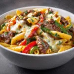Cheesy Philly Cheesesteak Pasta