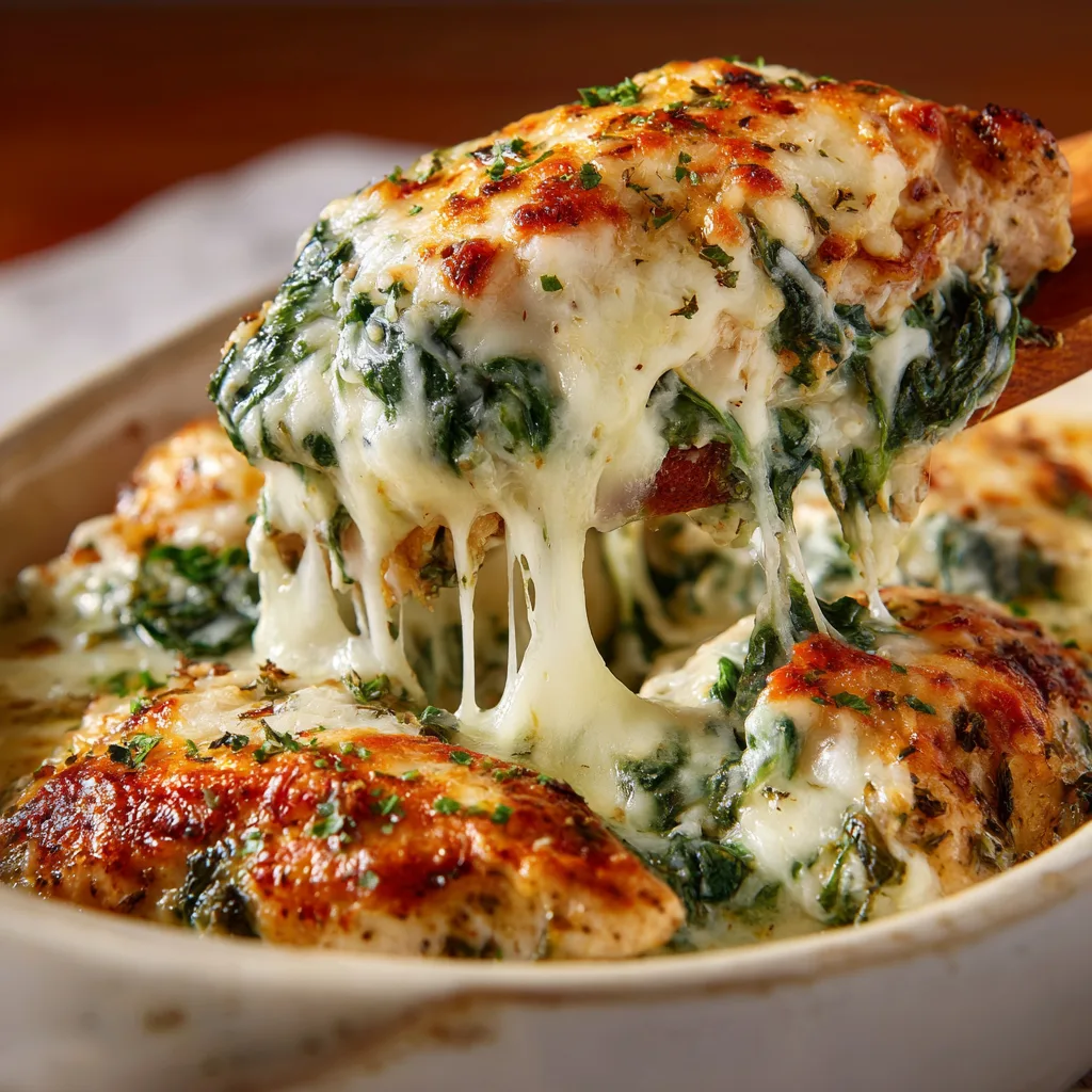 Cheesy Spinach Chicken Bake