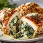 Cheesy Spinach Stuffed Chicken