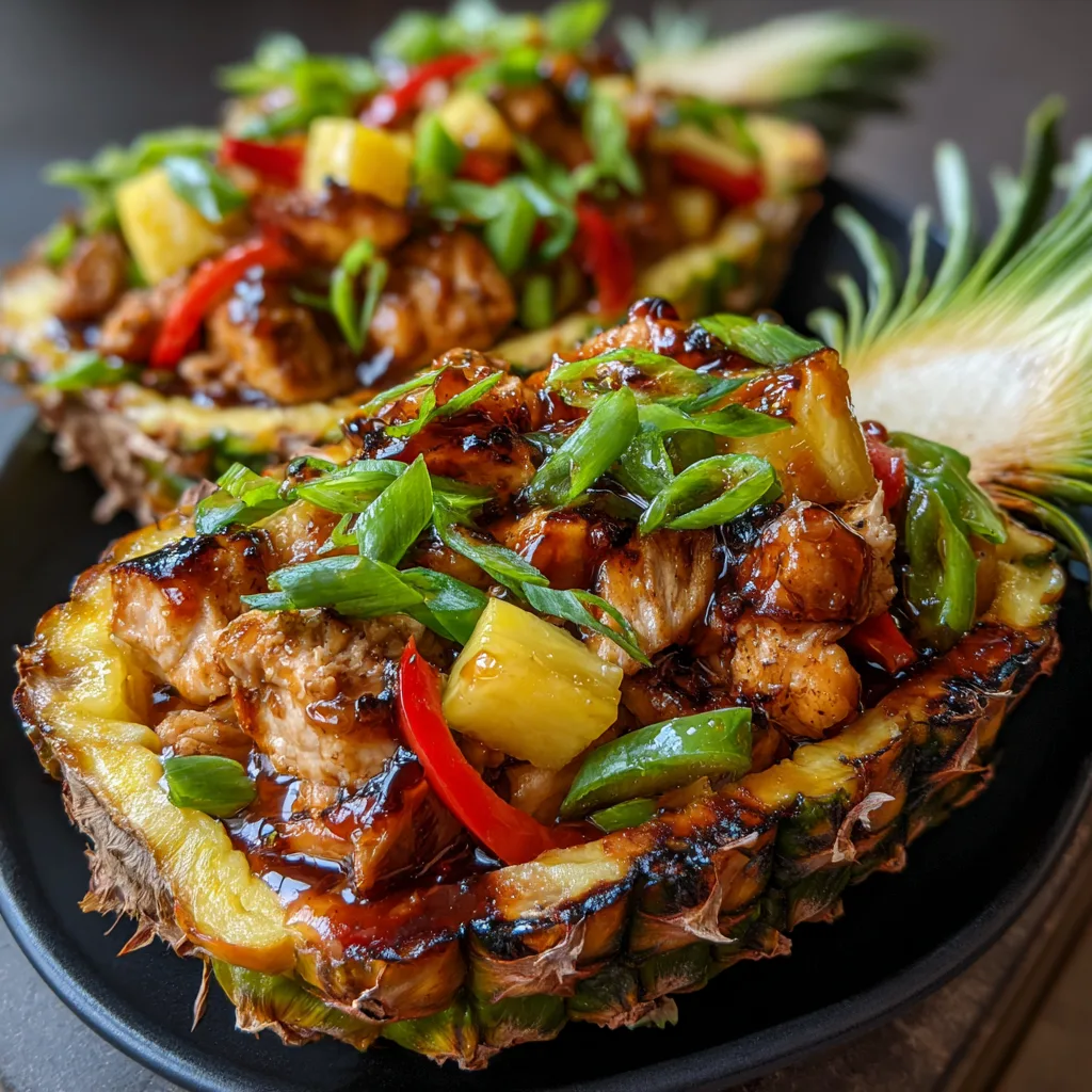 Chicken Teriyaki Pineapple Bowls