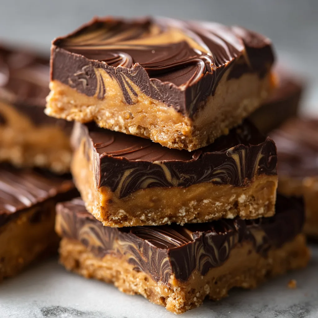 Chocolate Peanut Butter No-Bake Bars (no-bake)