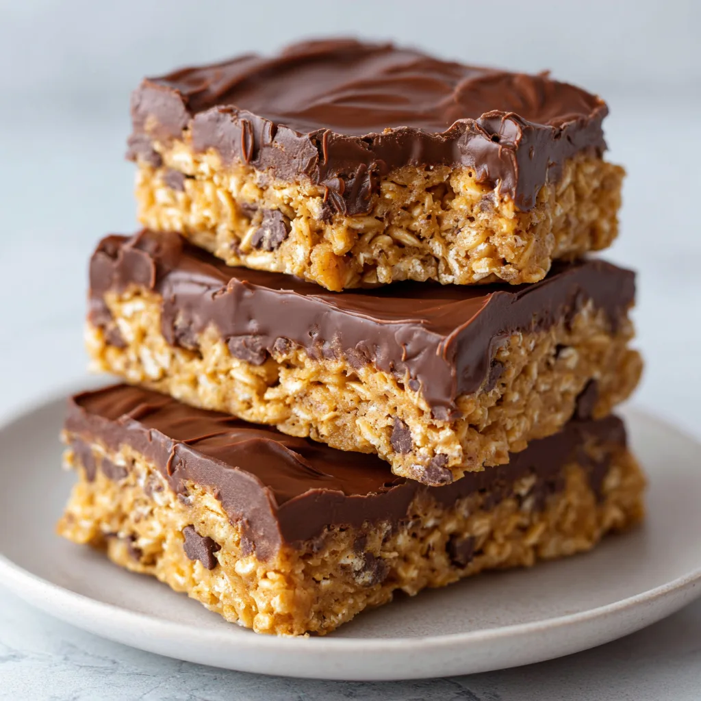 Chocolate Peanut Butter No-Bake Bars