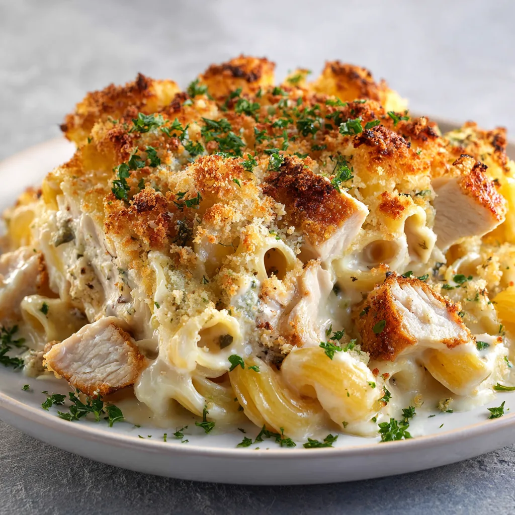 Creamy Chicken Alfredo Bake