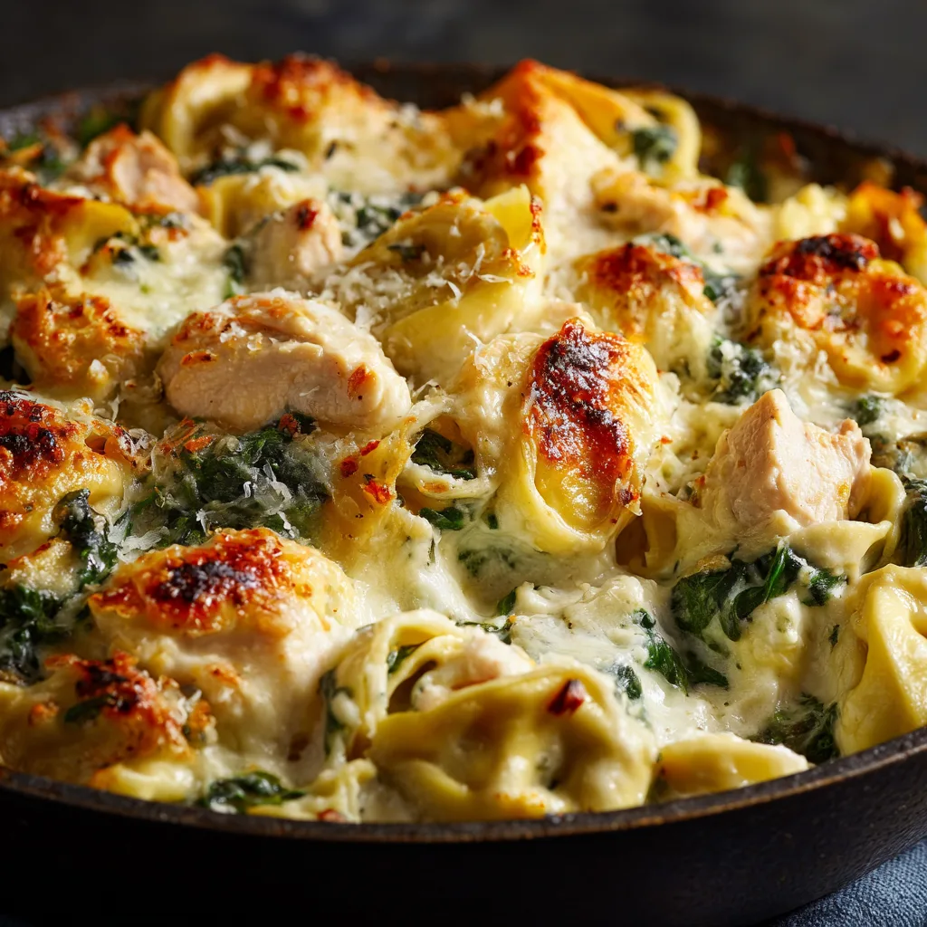 Creamy Chicken Tortellini Bake